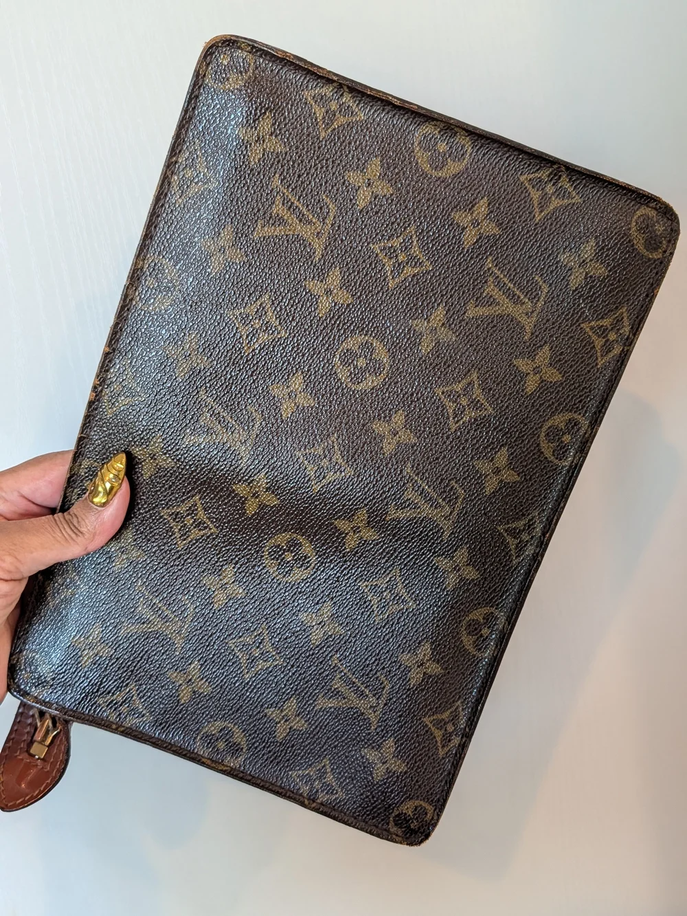Louis Vuitton Vintage Monogram Canvas Clutch - Brown/Gold